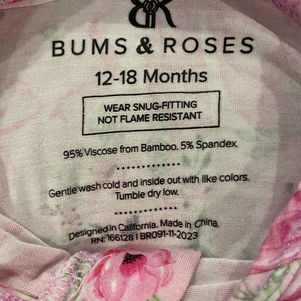 Bums and Roses ballerina pajamas 12-18 months